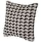 Deerlux 16" Handwoven Cotton Throw Pillow Cover with Small Black & White Chevron Pattern with Filler QI004302.CV.K - alternate 1